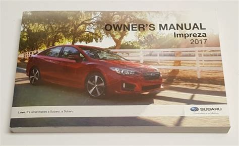 2017 Subaru Impreza Owners Manual